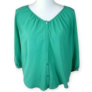 H&M GREEN BLOUSE SZ.4 EUC
